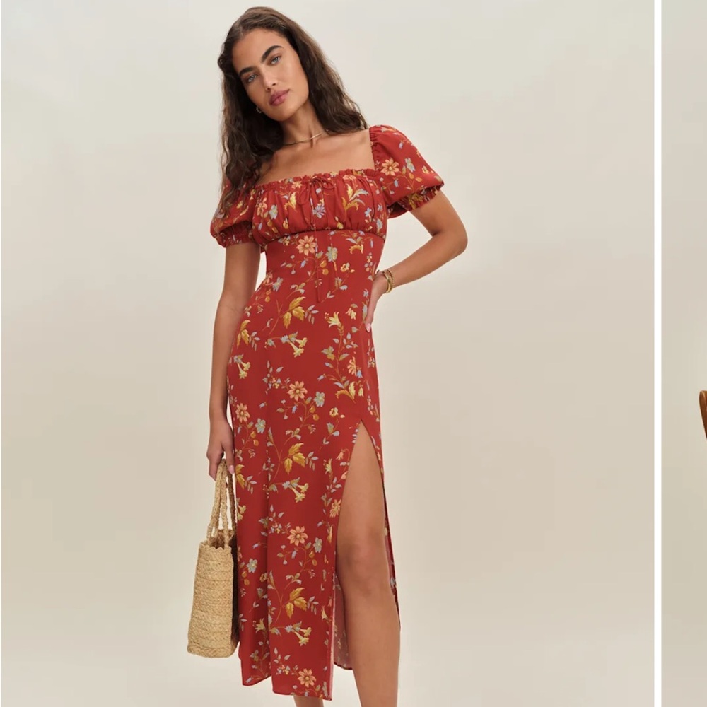 Reformation Haisley Dress Red - Size 6